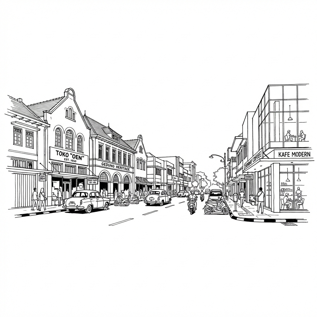 Malang City Sketch